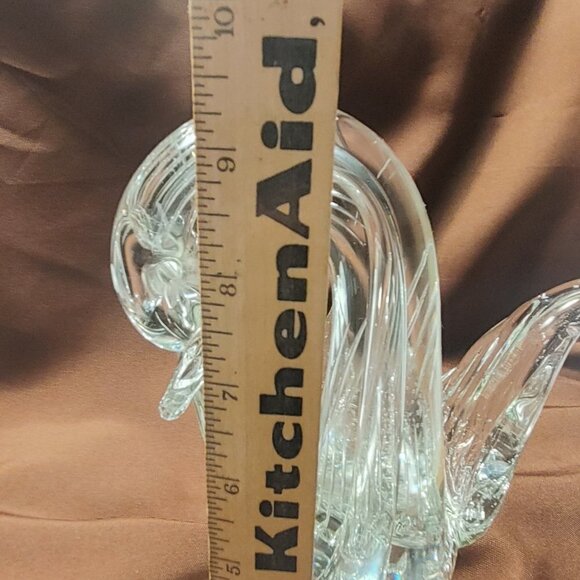 Vintage Murano Art Glass Goose/Swan w/Air Bubbles Heavy - Picture 12 of 15